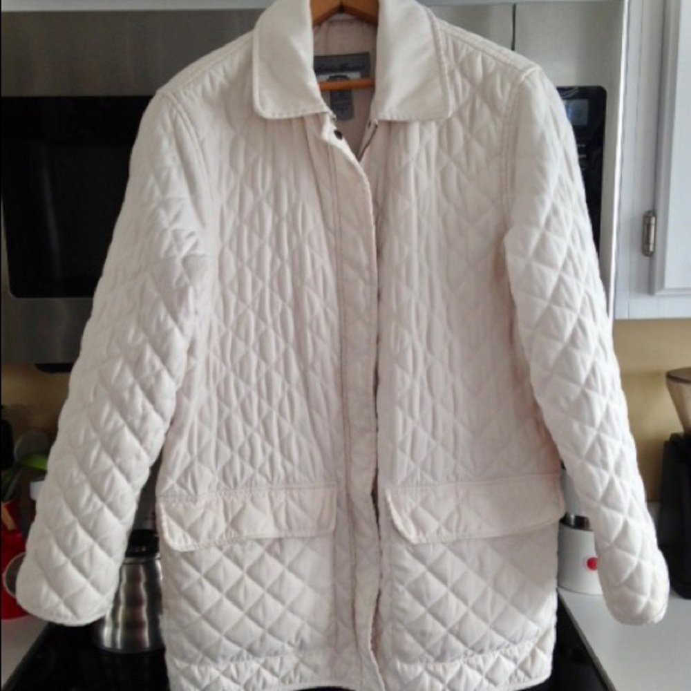 Eddie Bauer Quilted Full Zip Jacket sz M